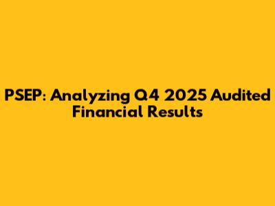 PSEP: Analyzing Q4 2025 Audited Financial Results